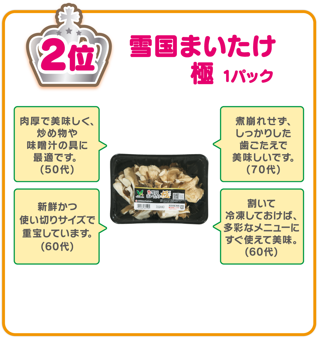 雪国まいたけ 極1パック