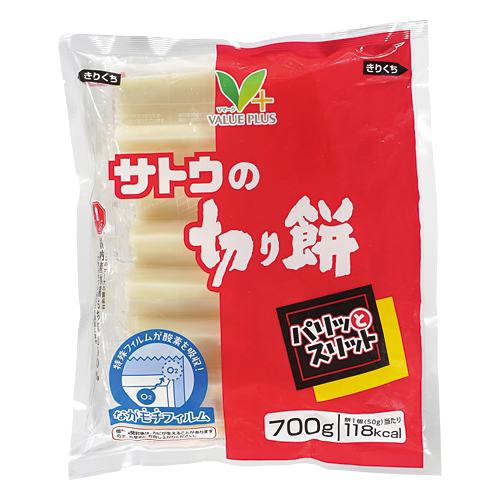 サトウの切り餅パリッとスリット｜Vマーク：信頼の生活ブランド