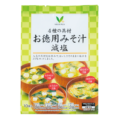 4種の具材 お徳用みそ汁減塩｜Vマーク：信頼の生活ブランド｜株式会社