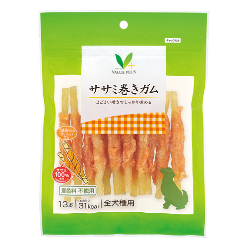 ササミ巻きガム｜Vマーク：信頼の生活ブランド｜株式会社八社会