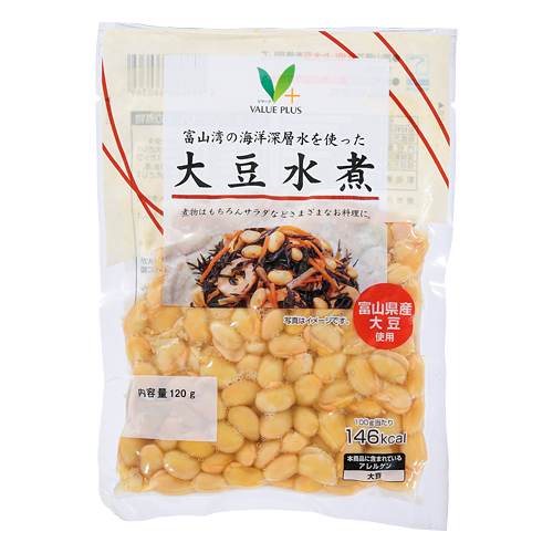 富山県産大豆水煮｜Vマーク：信頼の生活ブランド｜株式会社八社会
