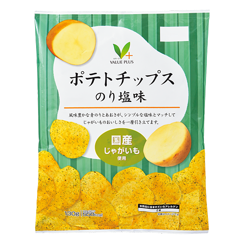 ポテトチップス のり塩味｜Vマーク：信頼の生活ブランド｜株式会社八社会