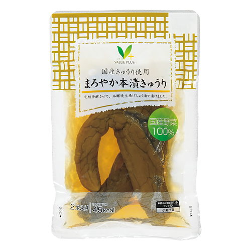 まろやか本漬きゅうり｜Vマーク：信頼の生活ブランド｜株式会社八社会