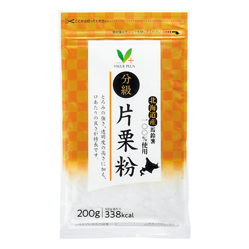 北海道産馬鈴薯100％使用 分級片栗粉｜Vマーク：信頼の生活ブランド