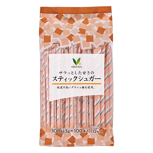 サラッとした甘さの スティックシュガー｜Vマーク：信頼の生活ブランド
